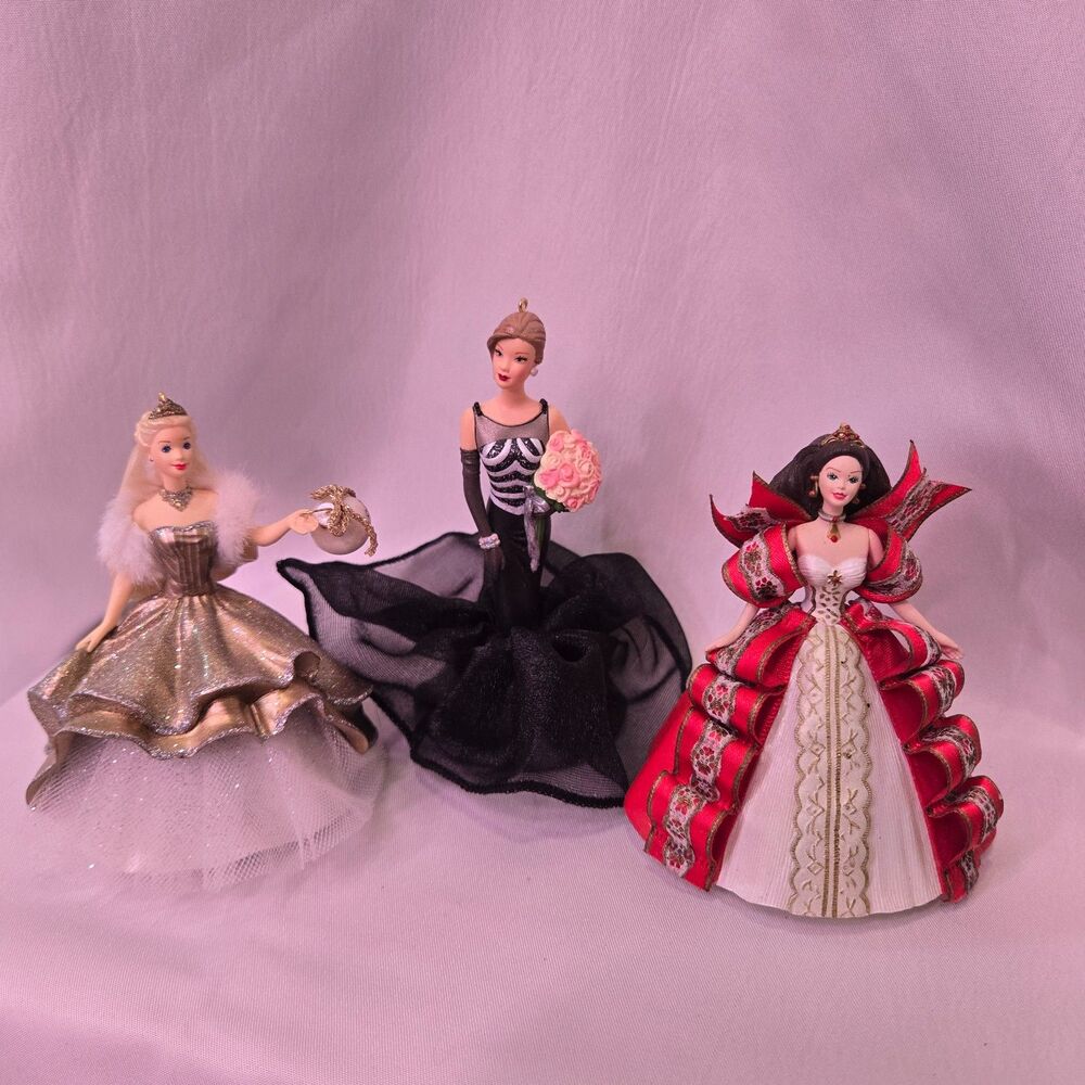 Hallmark Keepsake Barbie Christmas Ornaments Lot Holiday Collector Series